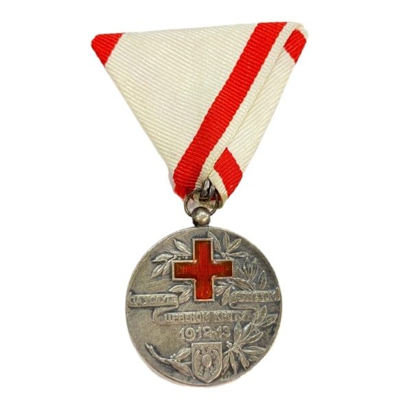 Βασίλειο της Σερβίας , μετάλλιο Ερυθρού Σταυρού 1912-13 Παράσημα - Στρατιωτικά μετάλλια - Τάγματα αριστείας
